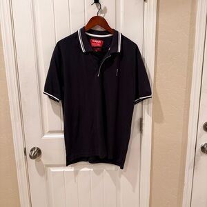 Bobson Black Polo Shirt with White Trim